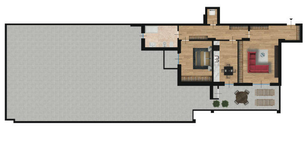 Bilocale con terrazzo di 238 mq – Pieve Emanuele - Planimetria 1 Bilocale con terrazzo di 238 mq – Pieve Emanuele - Planimetria 1