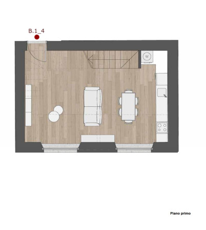 Duplex bilocale, Piazza del Collegio Borromeo - Planimetria 1 Duplex bilocale, Piazza del Collegio Borromeo - Planimetria 1