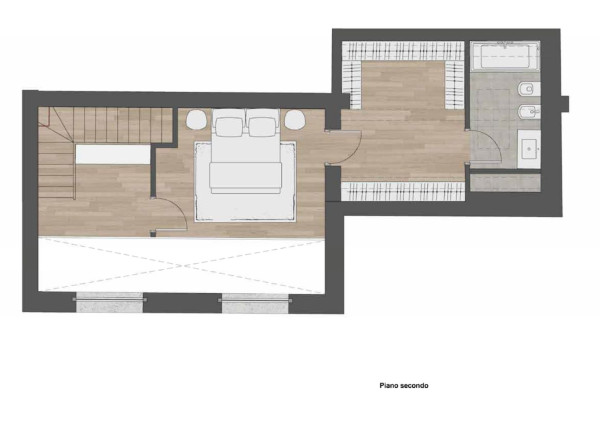 Duplex bilocale, Piazza del Collegio Borromeo - Planimetria 2 Duplex bilocale, Piazza del Collegio Borromeo - Planimetria 2