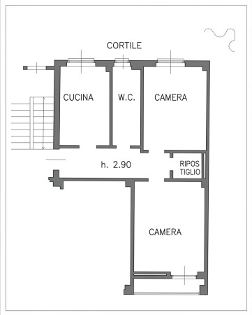 Trilocale arredato con balcone, a due passi da MM Lodi - Planimetria 1