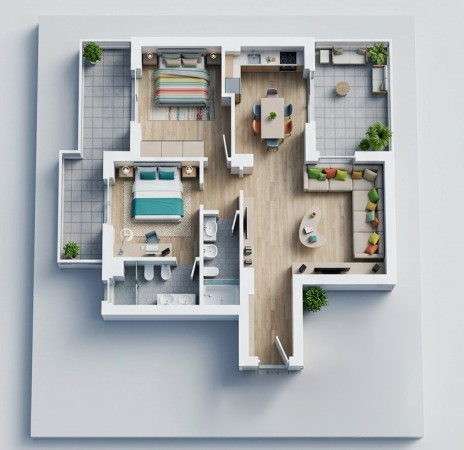 Appartamento in Vendita Federico Tesio Milano - Planimetria 1 Appartamento in Vendita Federico Tesio Milano - Planimetria 1