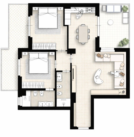 Appartamento in Vendita Federico Tesio Milano - Planimetria 2 Appartamento in Vendita Federico Tesio Milano - Planimetria 2